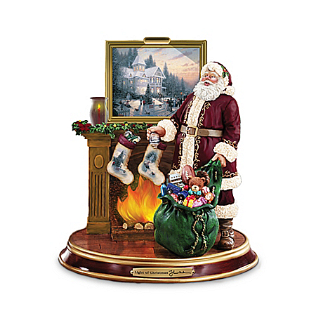 Thomas Kinkade Illuminated Santa Figurine Collection