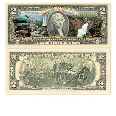 Official U.S. $2 National Parks Bills Currency Collection