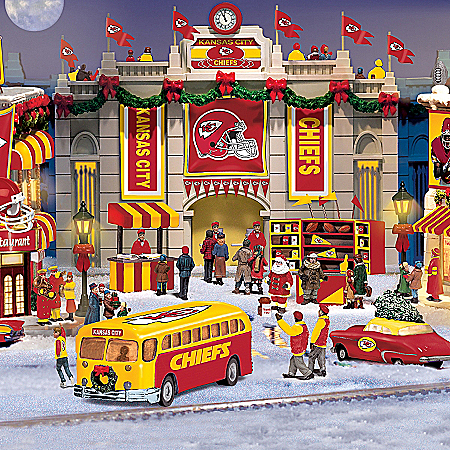Kansas City Chiefs Collectible Christmas Village Collection
