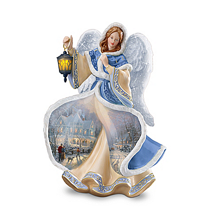 Thomas Kinkade Winter Angels Of Light Figurine Collection