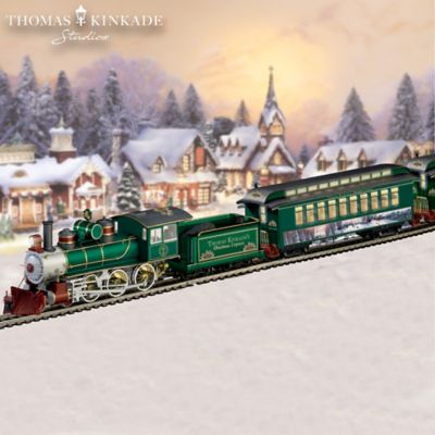 hawthorne village thomas kinkade christmas train set