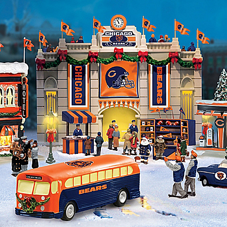 Collectible Chicago Bears Christmas Village Collection