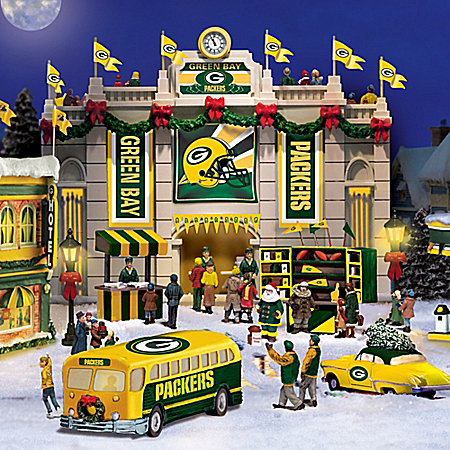 Green Bay Packers Collectible Christmas Village Collection
