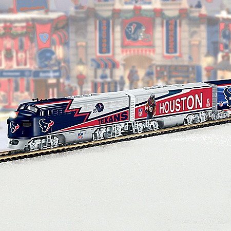 Collectible NFL Football Houston Texans Express Electric Train Collection