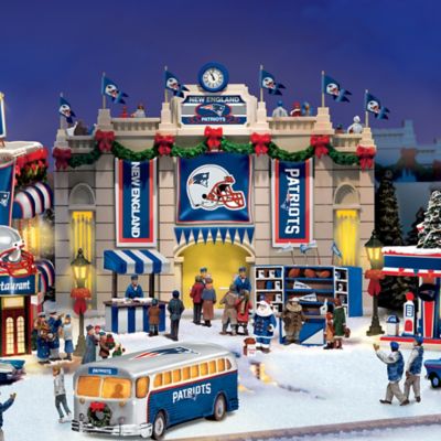 Collectible New England Patriots Christmas Village Collection