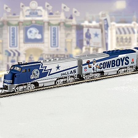 Collectible NFL Football Dallas Cowboys Express Electric Train Collection