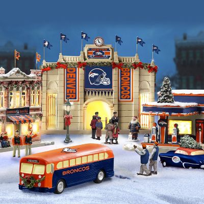 Denver Broncos Collectible Christmas Village Collection