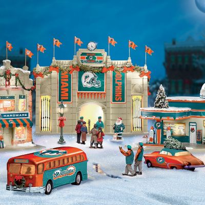 Miami Dolphins Collectible Christmas Village Collection