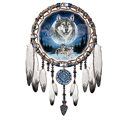 Spirits Of The Pack Native American-Style Wolf Art Wall Decor Collection