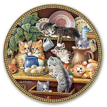 Jurgen Scholz Cats And Kittens Collector Plate Collection: Tender Tails