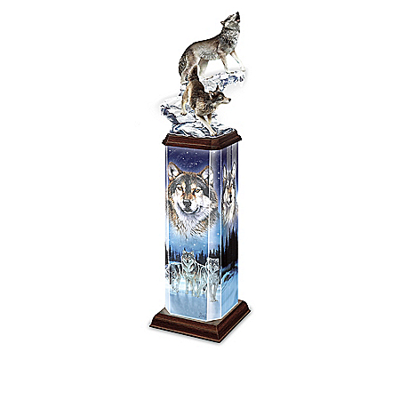 Illuminations Of The Wild Collectible Wolf Art Tabletop Sculpture Collection