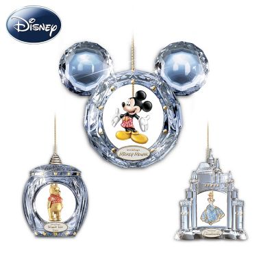 Disney Character Crystal Christmas Ornaments