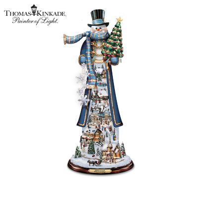 Thomas Kinkade Tall Traditions Snowman Figurine Collection