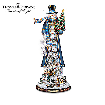Thomas Kinkade Tall Traditions Snowman Figurine Collection
