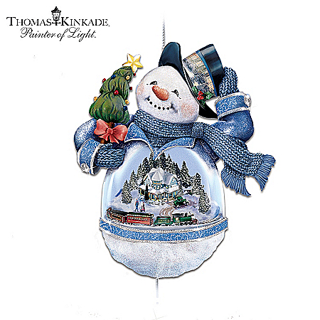 Thomas Kinkade Snowman Motion Christmas Ornament Collection: Bringing Holiday Cheer
