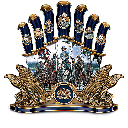 The Legends Of The Civil War Replica Porcelain Knife Collection