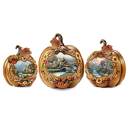 Thomas Kinkade Bountiful Blessings Of The Season Tabletop Centerpiece
