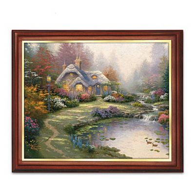 Thomas Kinkade Wooden Framed Canvas Print Wall Decor Collection: Seasons Of The Heart