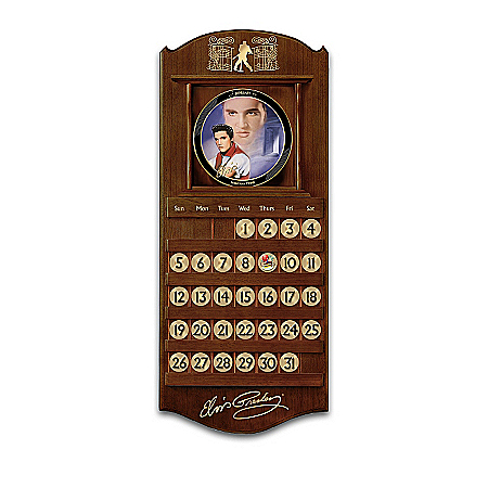Elvis: Rockin' Through The Year Collector Plate Perpetual Calendar Collection