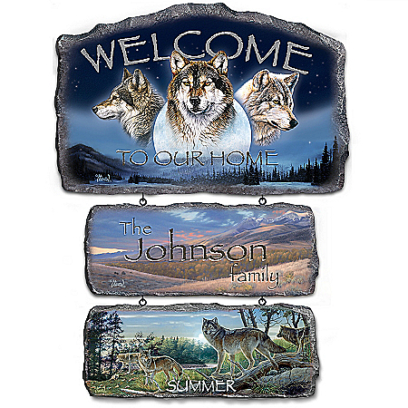 Sentinels Of The Seasons Personalized Welcome Sign Collection