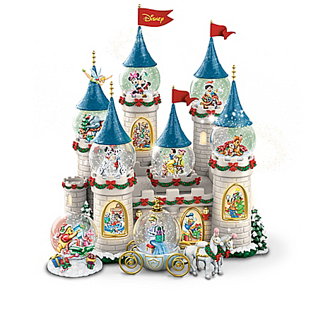 Disney's Christmas At The Castle Miniature Snowglobe Collection