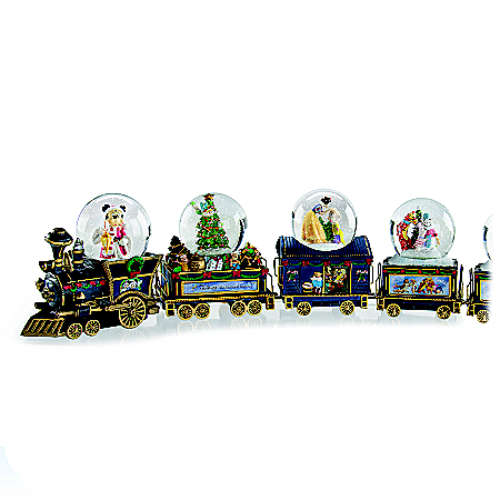 Disney Wonderland Express Miniature Snowglobe Train Collection