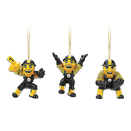 Pittsburgh Steelers Steely McBeam Christmas Ornament Collection