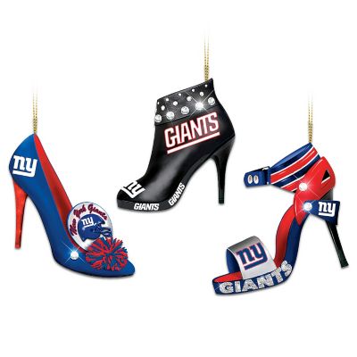 NFL New York Giants Steppin' Out Stiletto Shoe Ornament Collection