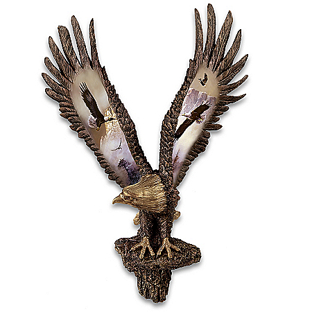 Cold-Cast Bronze Bald Eagle Wall Sculpture Collection: Majestic Summits