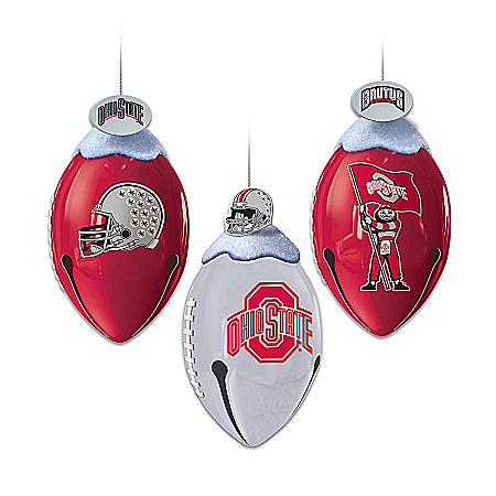The Ohio State University Buckeyes FootBells Ornament Collection
