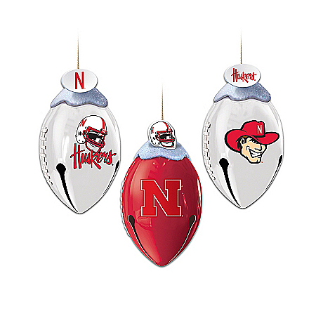 Nebraska Cornhuskers FootBells Ornament Collection