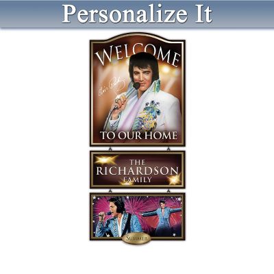 Wall Decor: Elvis Presley Personalized Welcome Sign Wall Decor Collection