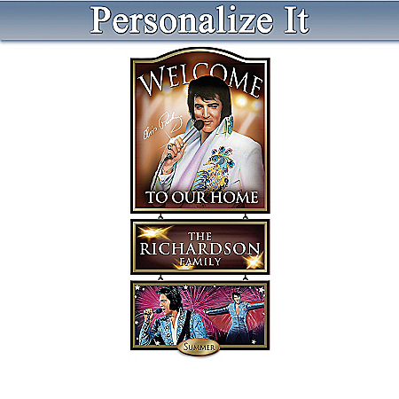 Wall Decor: Elvis Presley Personalized Welcome Sign Wall Decor Collection
