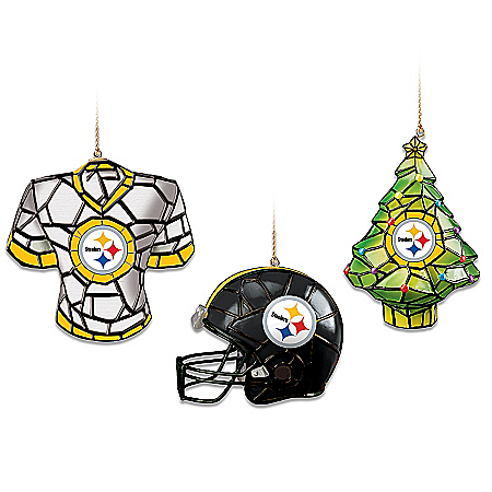 NFL Pittsburgh Steelers Gridiron Glow Ornament Collection