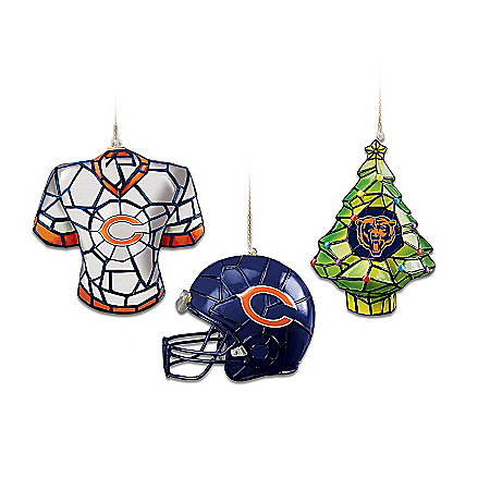 NFL Chicago Bears Gridiron Glow Ornament Collection