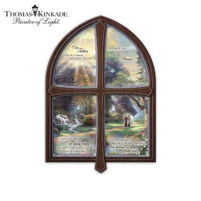 Wall Decor: Thomas Kinkade Windows Of Prayer Collector Plate Collection