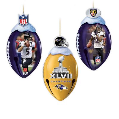 NFL Baltimore Ravens FootBells Ornament Collection