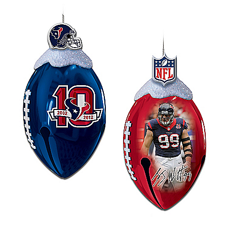 Ornaments: Houston Texans FootBells Ornament Collection