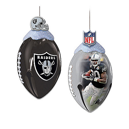 Oakland Raiders FootBells Ornament Collection