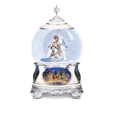 Thomas Kinkade Unto You A Child Is Born Snowglobe Collection