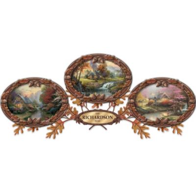 Wall Decor Collection: Thomas Kinkade The Warmth Of Home Personalized Canvas Print Wall Decor Collection