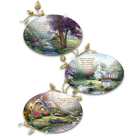 Plates: Thomas Kinkade Happily Ever After Personalized Collector Plate Collection