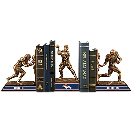 Bookends: Limited Edition Denver Broncos Cold-Cast Bronze Legacy Bookends Collection