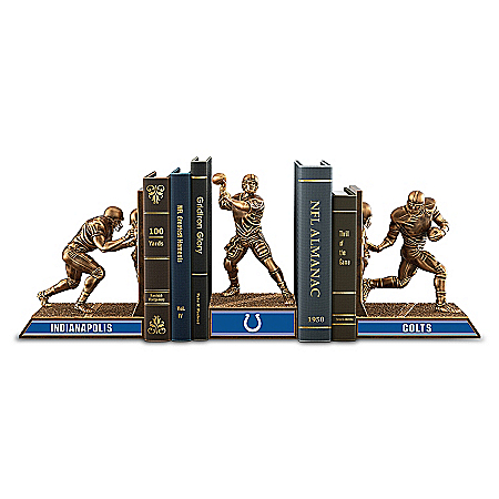 Bookends: Limited Edition Indianapolis Colts Cold-Cast Bronze Legacy Bookends Collection