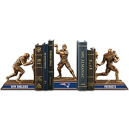 Bookends: Limited Edition New England Patriots Legacy Cold-Cast Bronze Bookends Collection