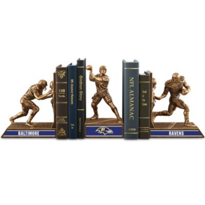 Bookends: Limited Edition Baltimore Ravens Legacy Cold-Cast Bronze Bookends Collection