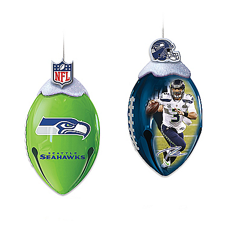 Ornaments: Seattle Seahawks FootBells Ornament Collection