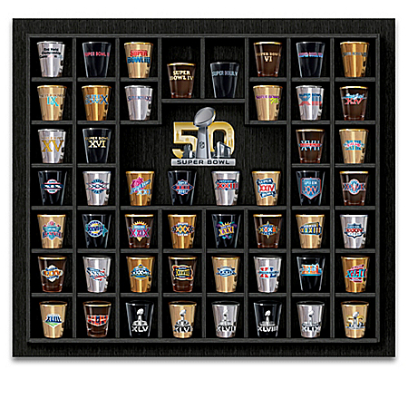 Super Bowl Commemorative NFL Shot Glass Collection