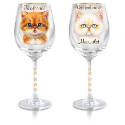 Sassy Cat Wine Glass Collection