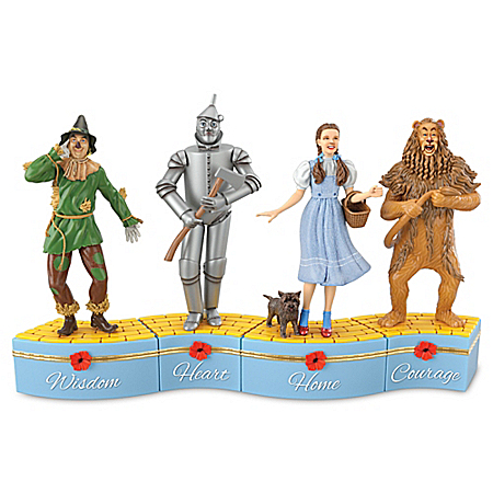 THE WIZARD OF OZ We're Off To See The Wizard Heirloom Porcelain Music Box Collection